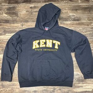 Vintage Champion Kent State University Hoodie - Size Large - Applique - 90s